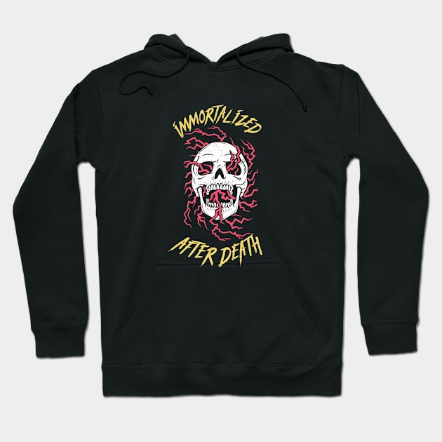 Immortalized in Death Hoodie by PizzaZombieApparel